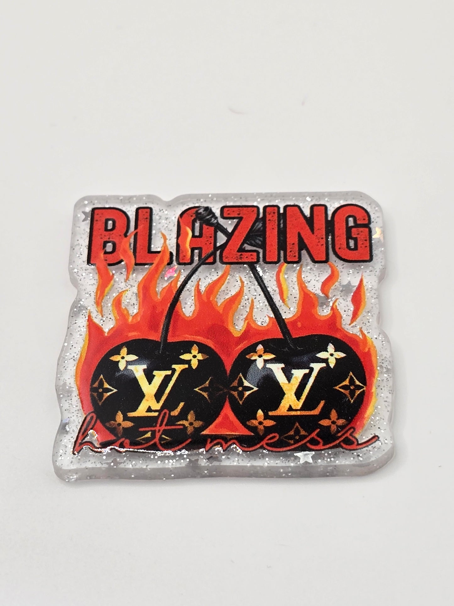 Acrylic Glitter Flatback-Blazing