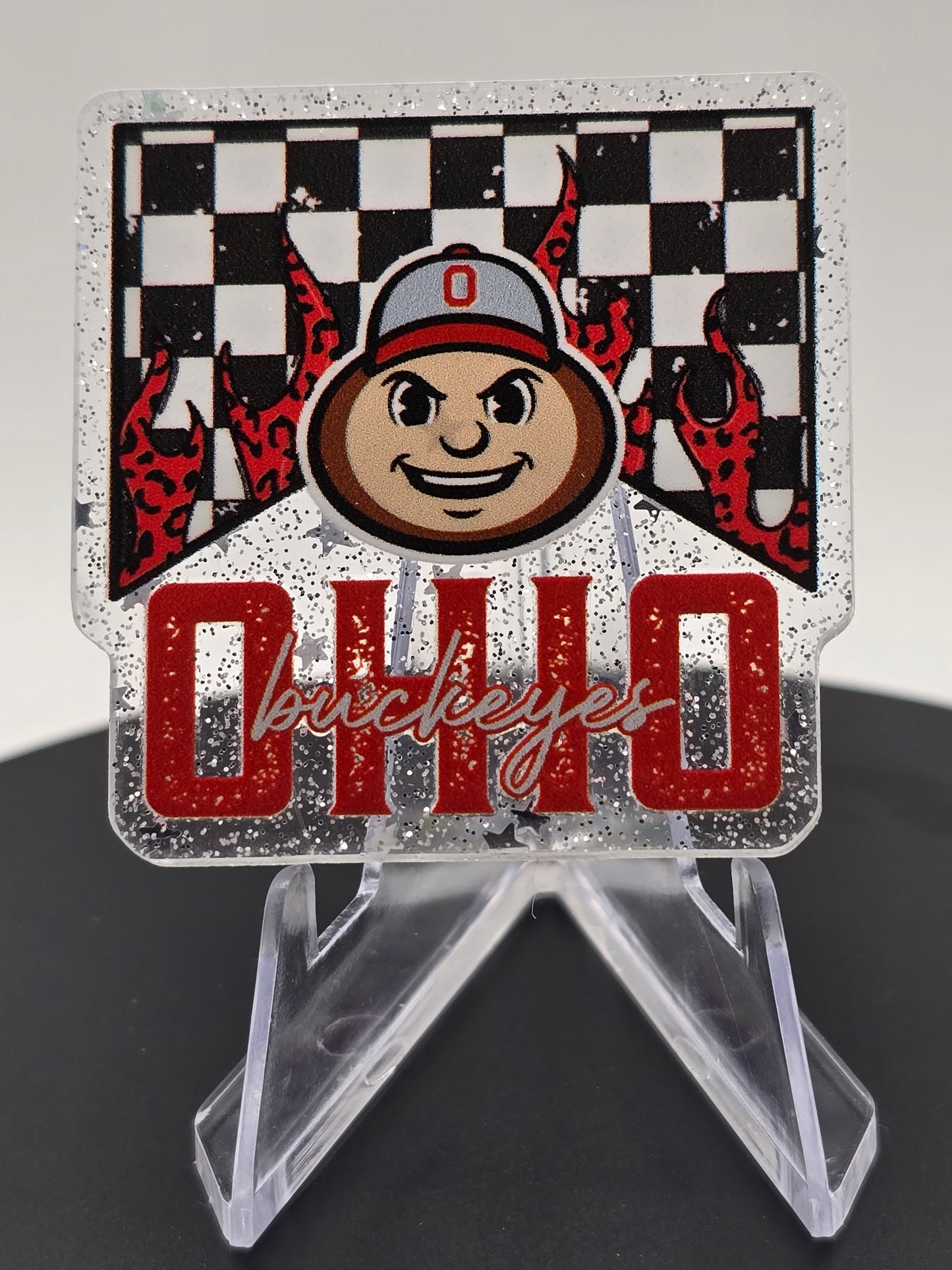 Acrylic Glitter Flatback-Ohio