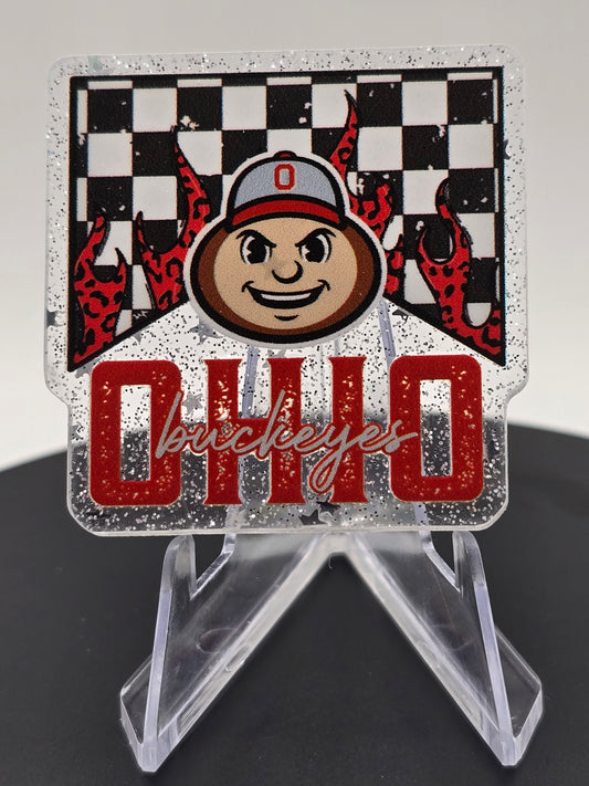 Acrylic Glitter Flatback-Ohio