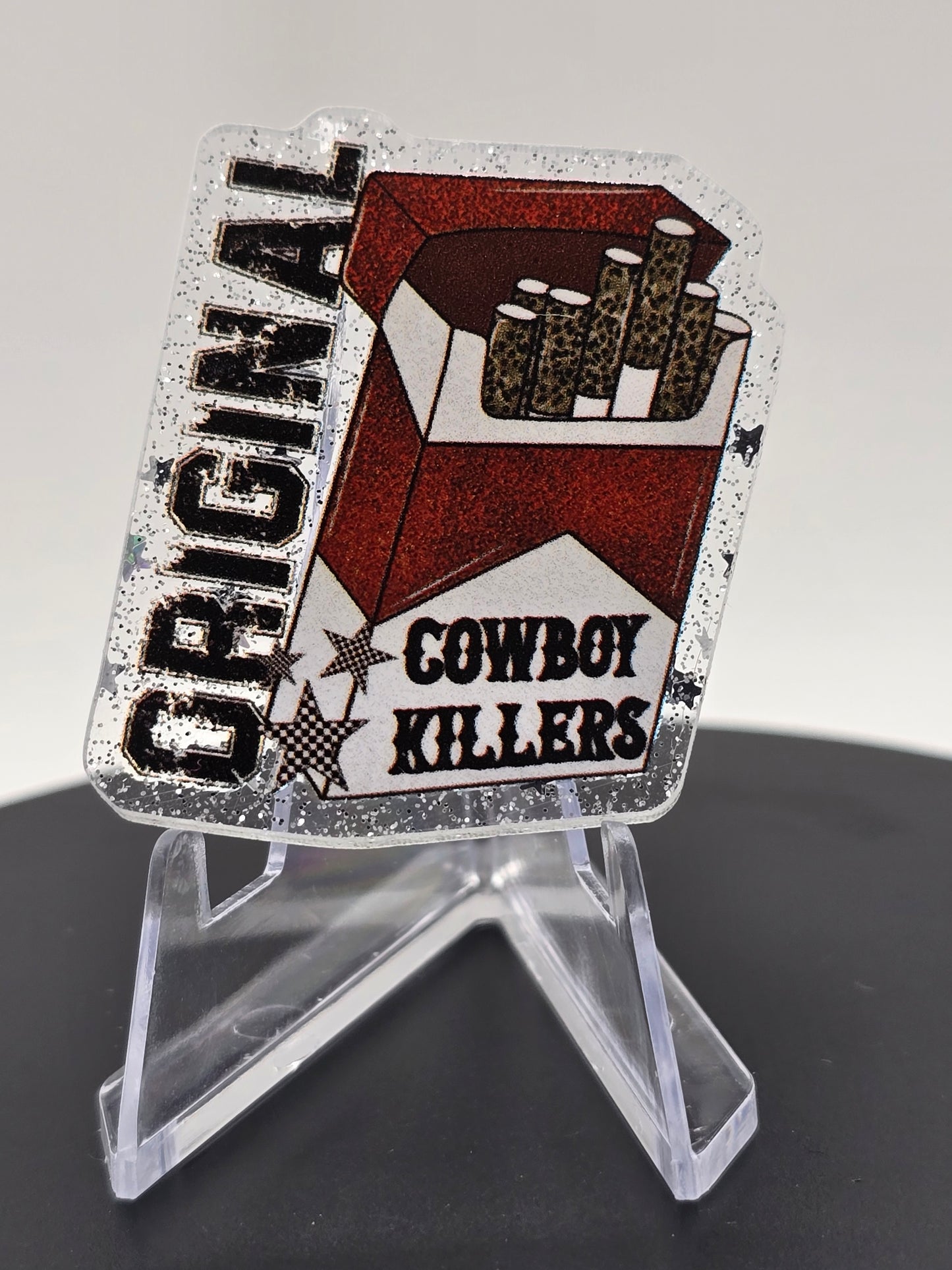 Acrylic Glitter Flatback-Original Cowboy Killer
