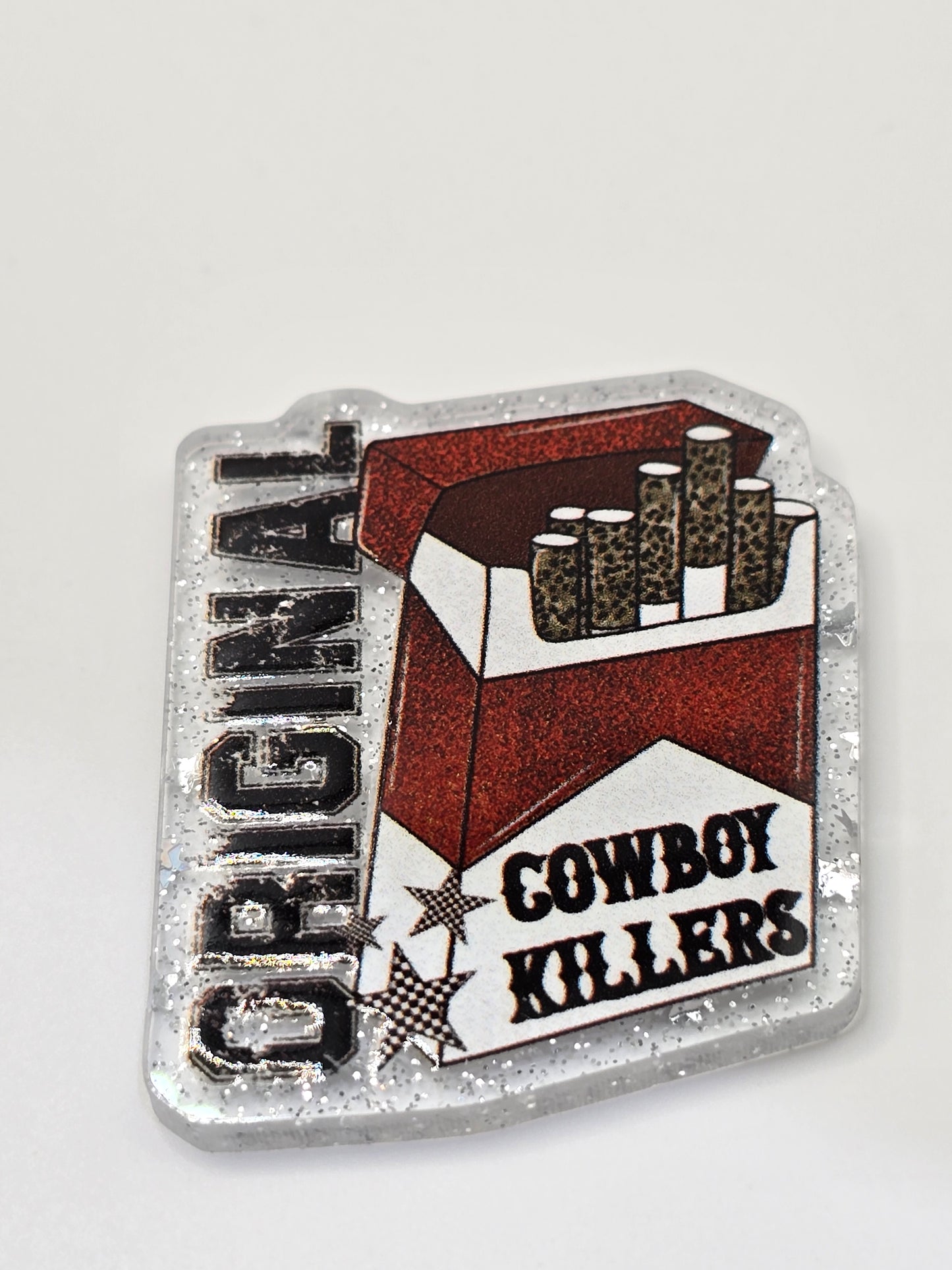 Acrylic Glitter Flatback-Original Cowboy Killer