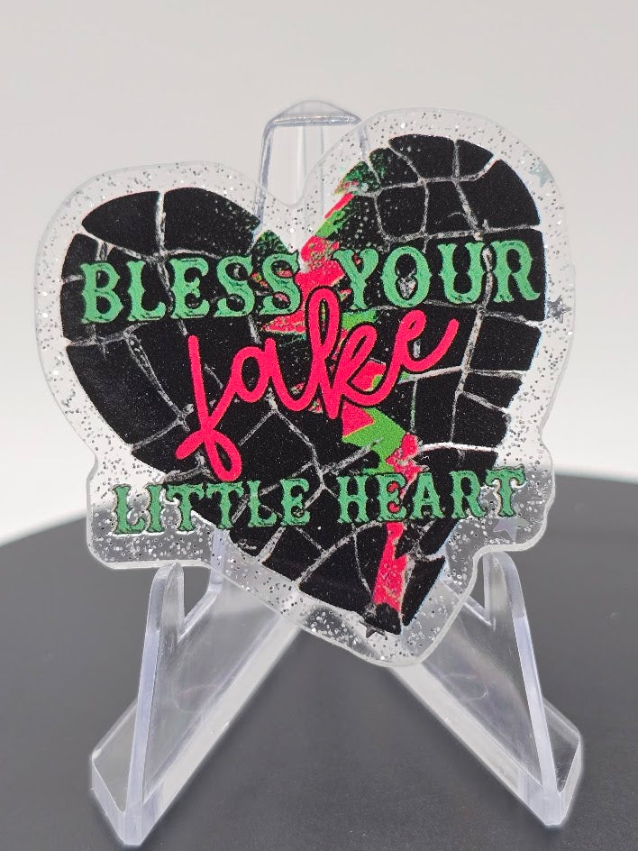 Acrylic Glitter Flatback- Bless Your Little Heart