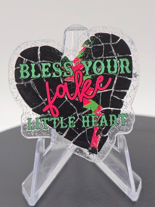 Acrylic Glitter Flatback- Bless Your Little Heart