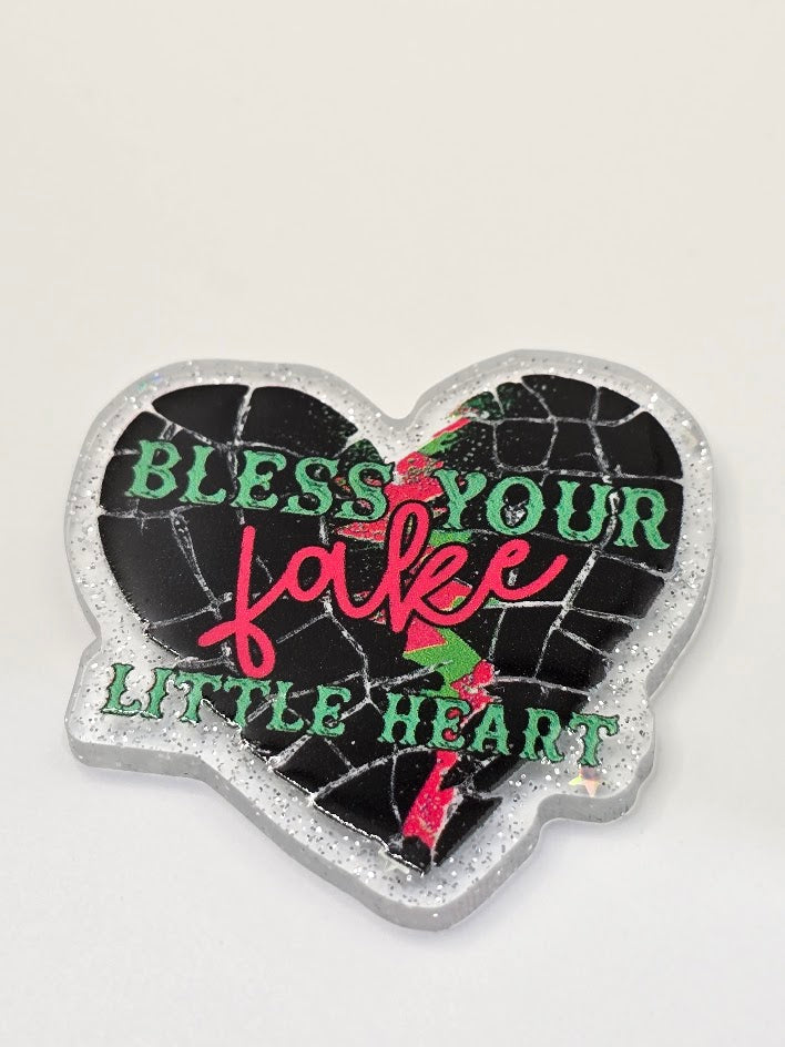 Acrylic Glitter Flatback- Bless Your Little Heart