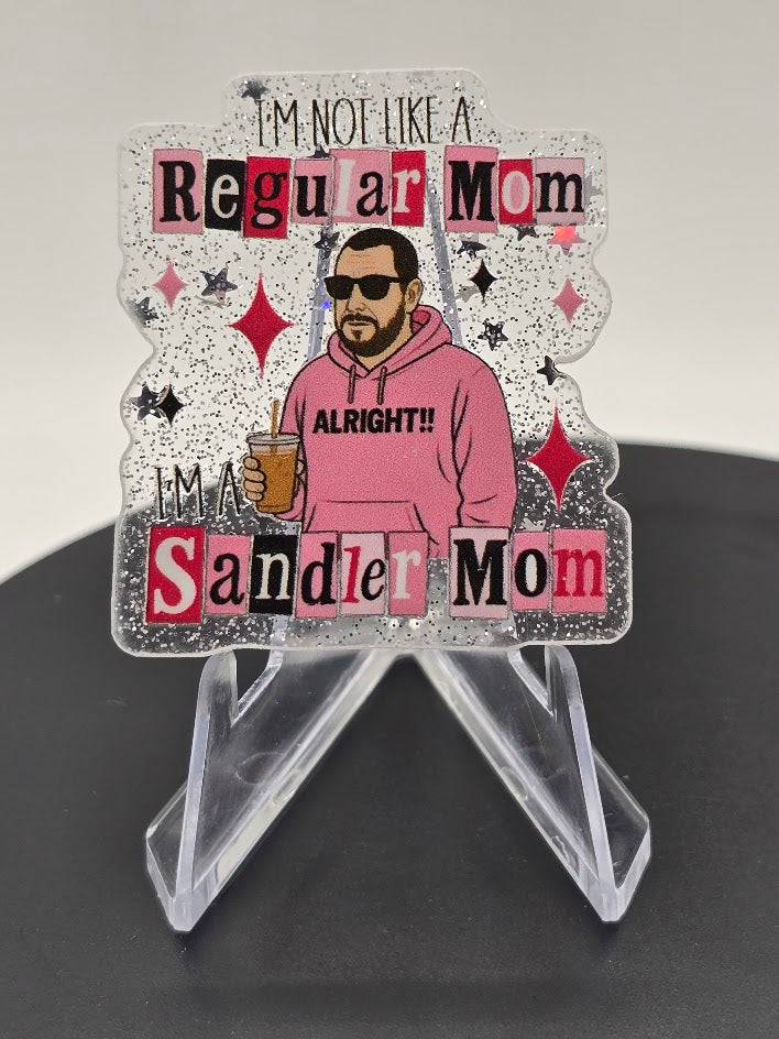 Acrylic Glitter Flatback - I'm A Sandler Mom