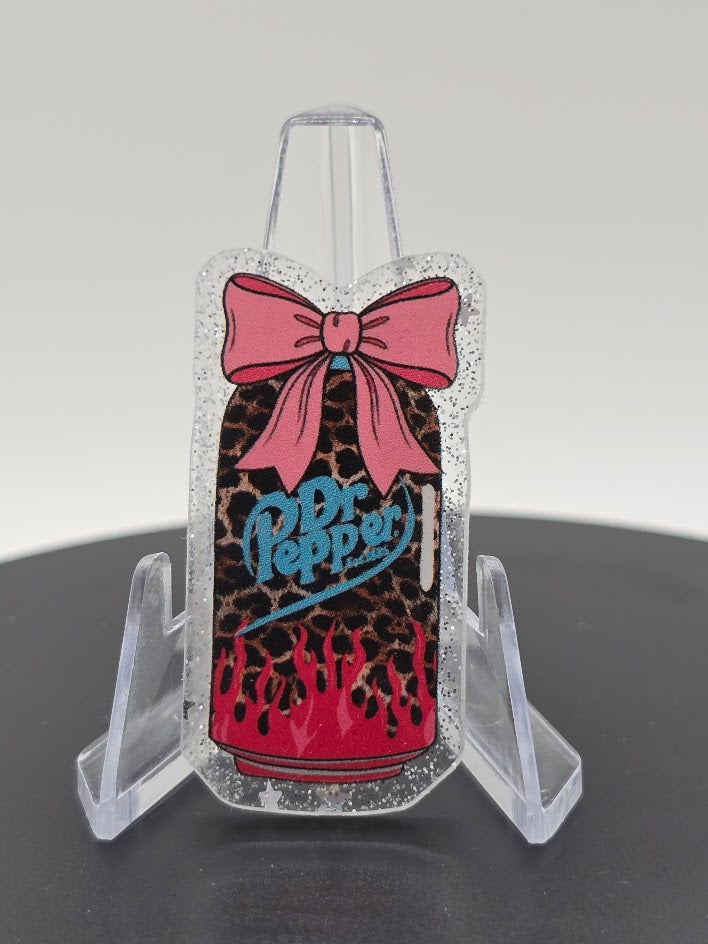 Acrylic Glitter Flatback - Girly Dr Pepper