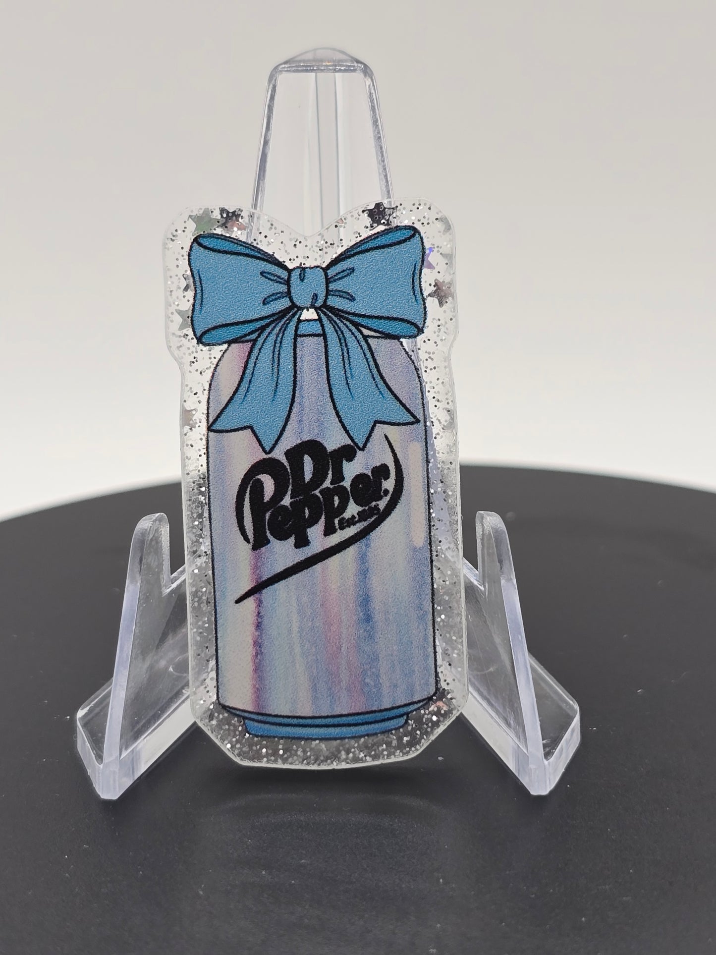 Acrylic Glitter Flatback -Holographic Dr. Pepper
