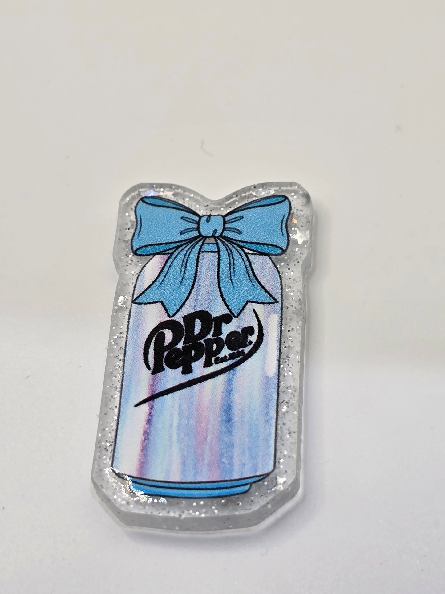 Acrylic Glitter Flatback -Holographic Dr. Pepper