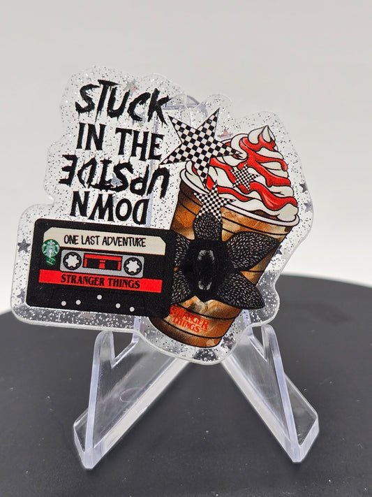 Acrylic Glitter Flatback -Stuck In The Upside Down Starbies