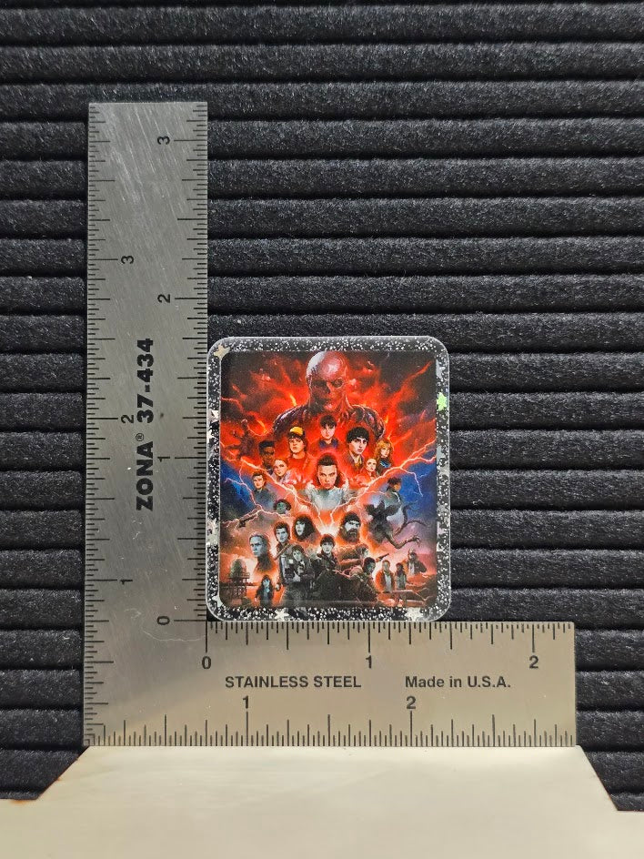 Acrylic Glitter Flatback- Stranger Crew