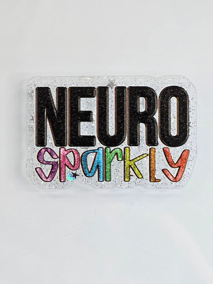 Acrylic Glitter Flatbacks - Neuro Sparkly