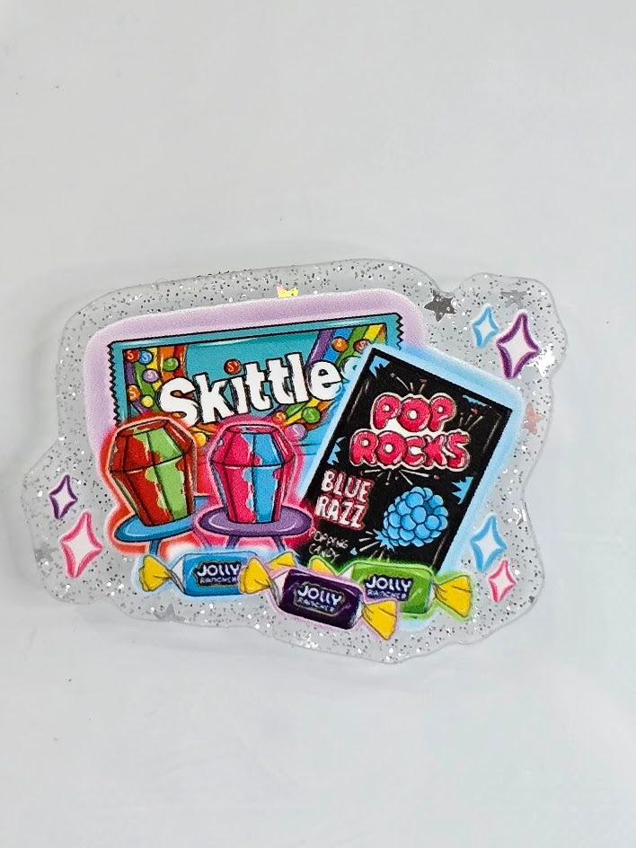 Acrylic Glitter Flatbacks - Candy