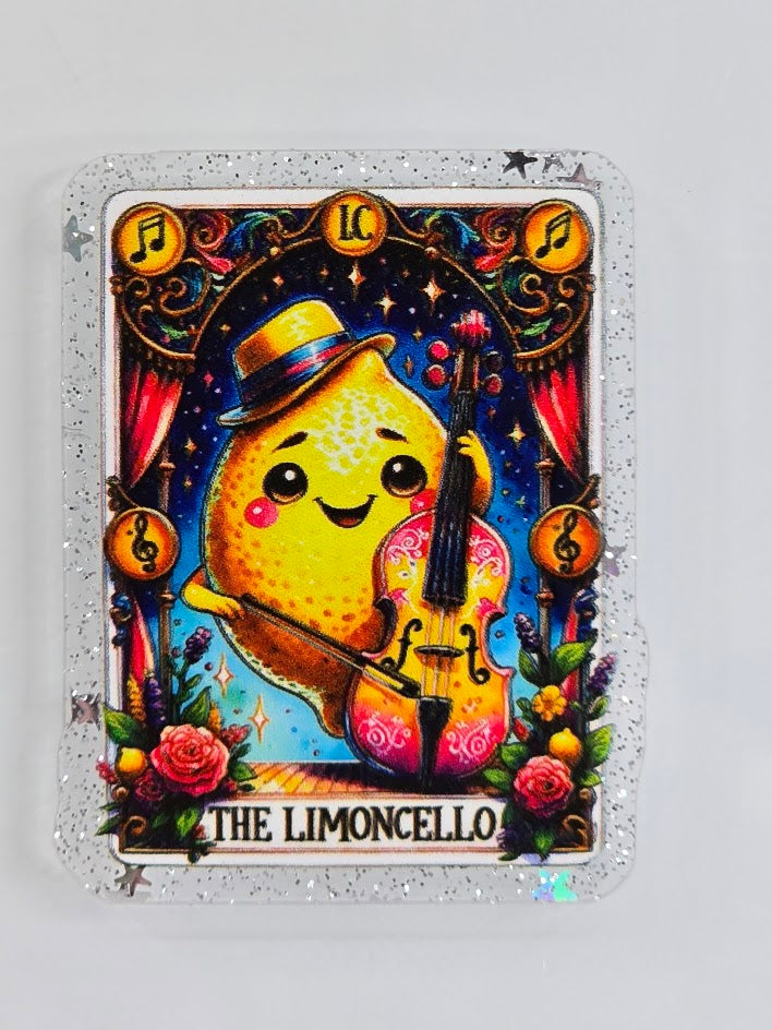 Acrylic Glitter Flatbacks - The Limoncello
