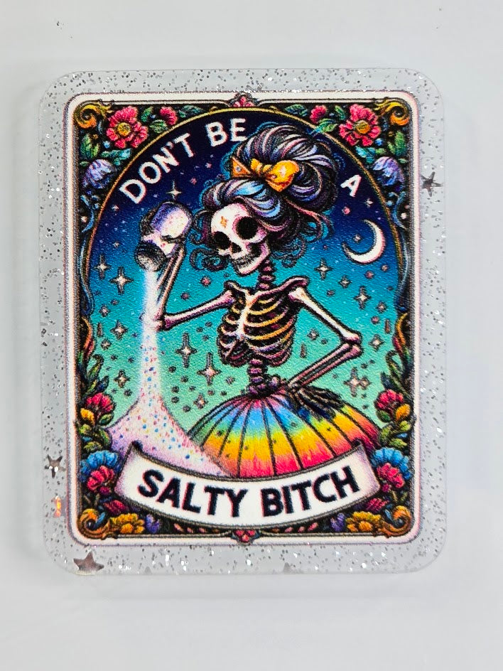 Acrylic Glitter Flatbacks - Don't Be Salty