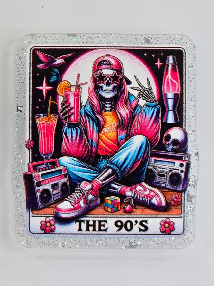 Acrylic Glitter Flatbacks - The 90's