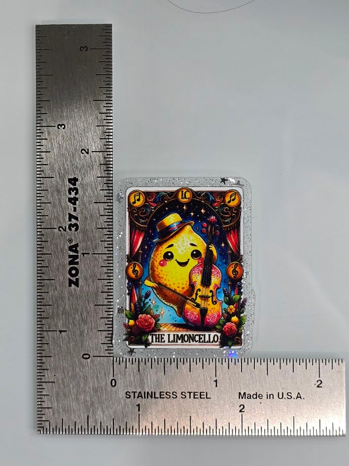 Acrylic Glitter Flatbacks - The Limoncello