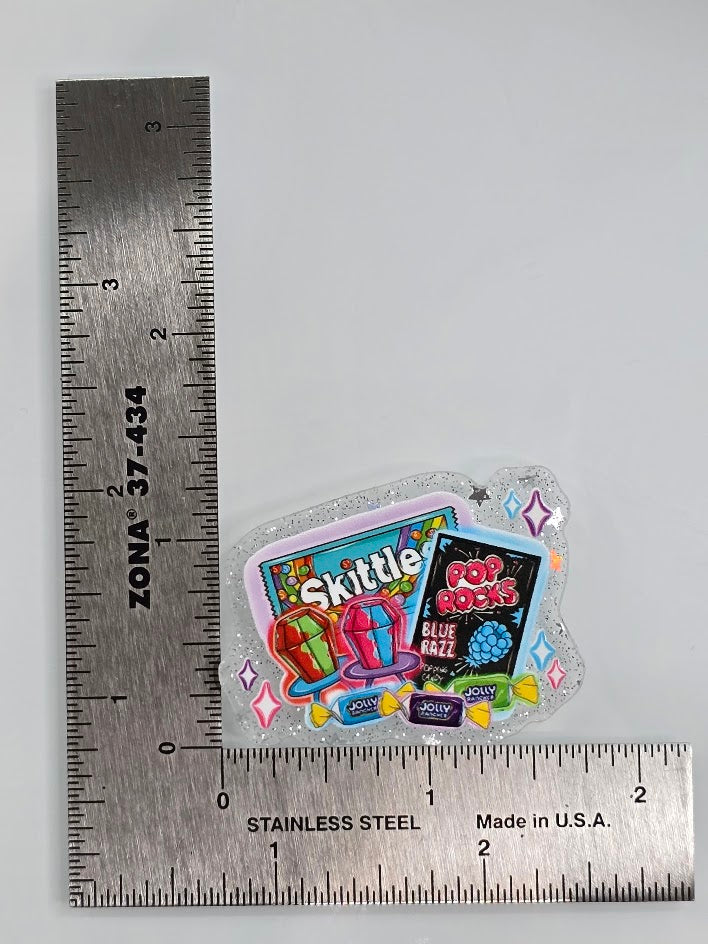 Acrylic Glitter Flatbacks - Candy