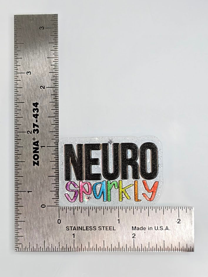 Acrylic Glitter Flatbacks - Neuro Sparkly