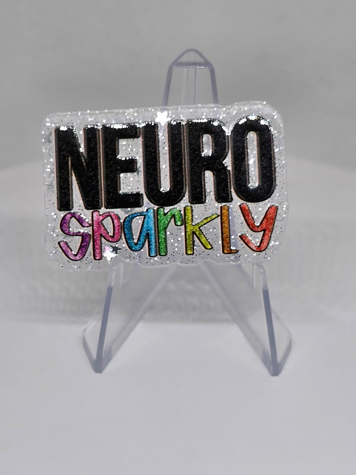Acrylic Glitter Flatbacks - Neuro Sparkly