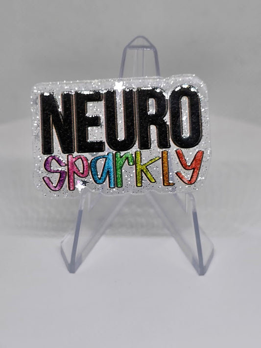 Acrylic Glitter Flatbacks - Neuro Sparkly