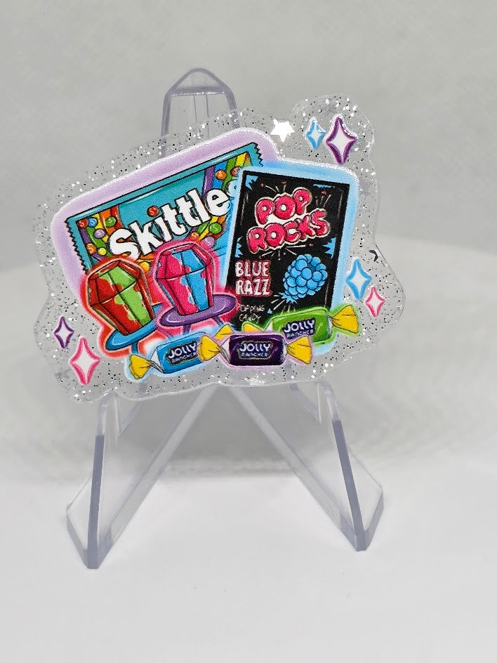 Acrylic Glitter Flatbacks - Candy
