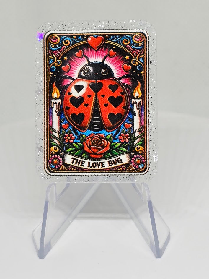 Acrylic Glitter Flatbacks - The Lovebug