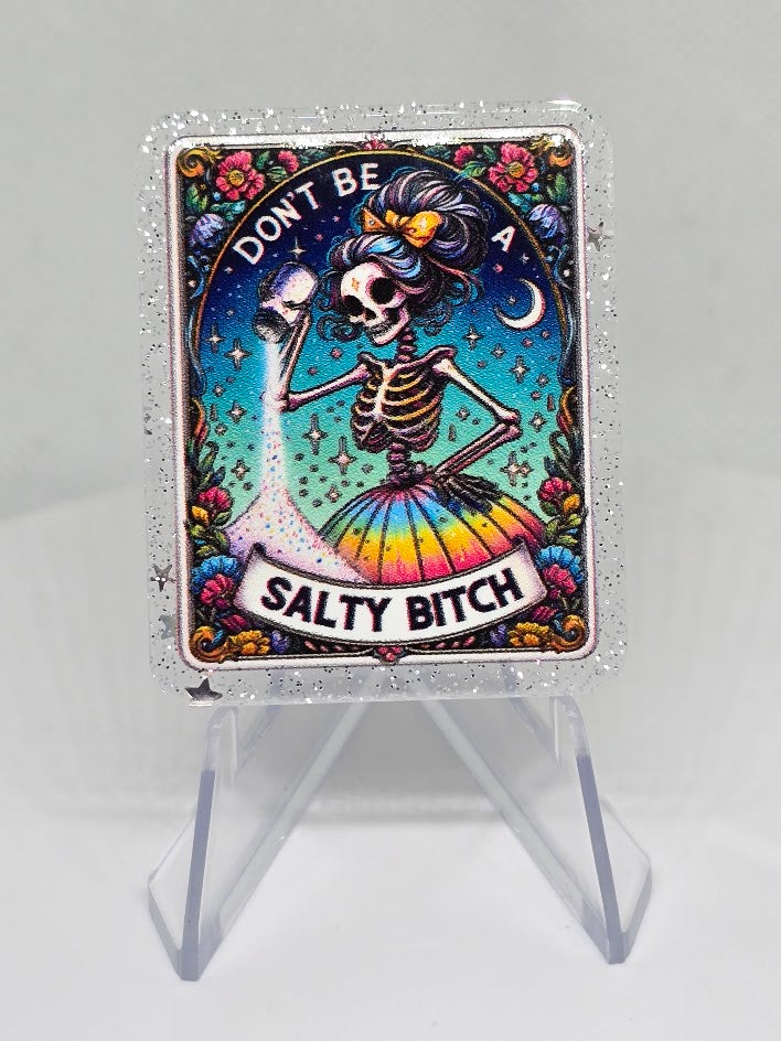 Acrylic Glitter Flatbacks - Don't Be Salty