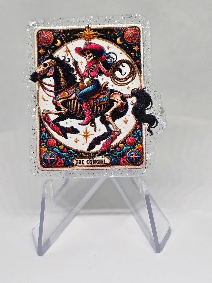 Acrylic Glitter Flatbacks - The Cowgirl