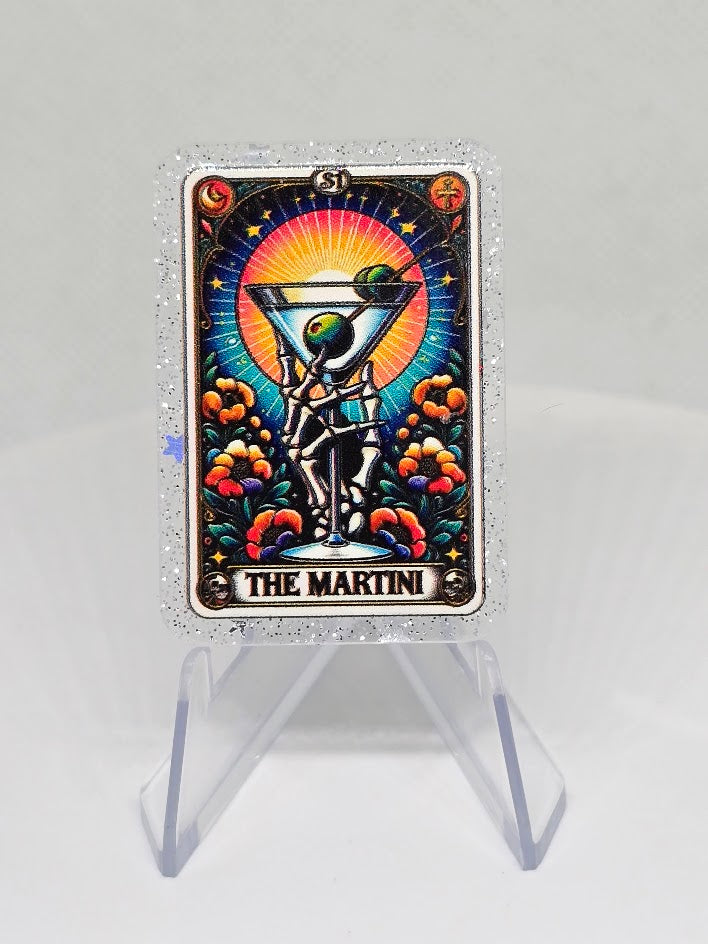 Acrylic Glitter Flatbacks - The Martini
