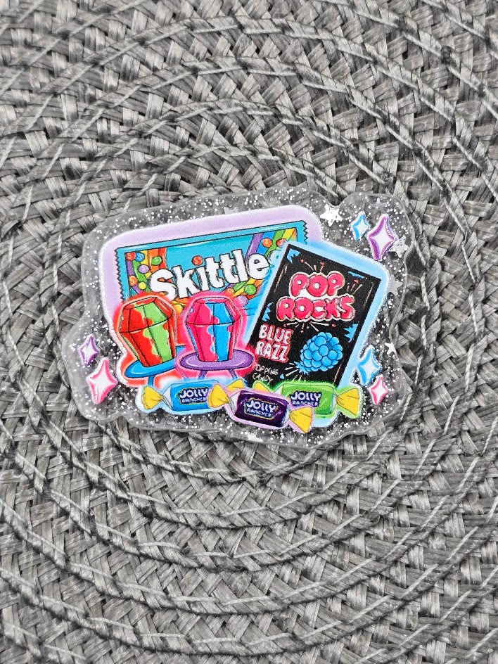 Acrylic Glitter Flatbacks - Candy