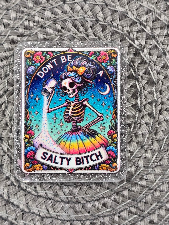 Acrylic Glitter Flatbacks - Don't Be Salty