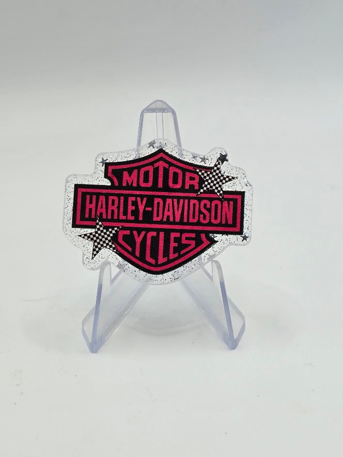Acrylic Glitter Flatbacks - Harley-Davidson