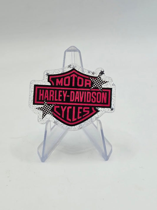 Acrylic Glitter Flatbacks - Harley-Davidson