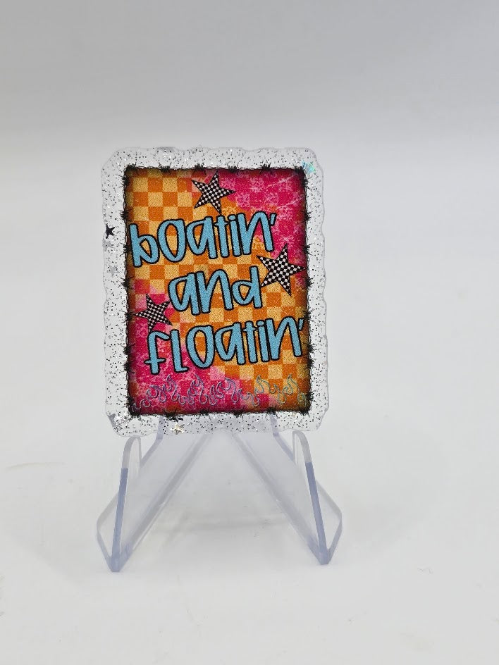 Acrylic Glitter Flatbacks - Boatin' and Floatin'
