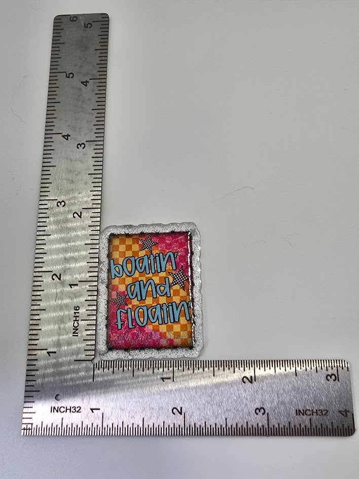 Acrylic Glitter Flatbacks - Boatin' and Floatin'