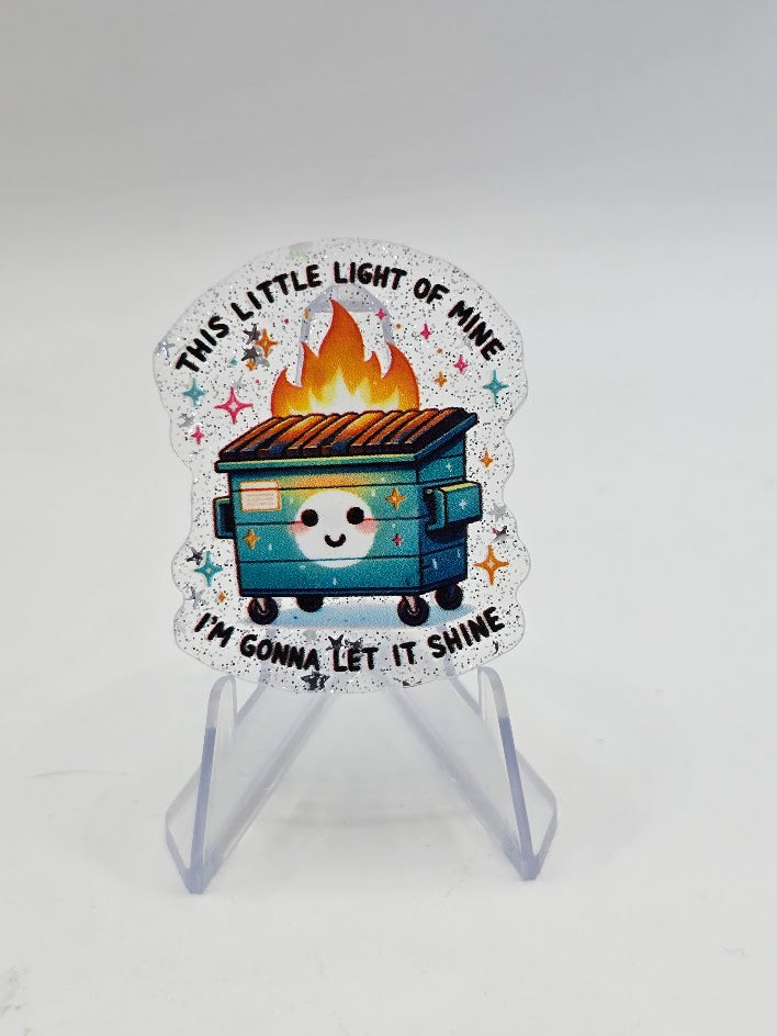 Acrylic Glitter Flatbacks - I'm Gonna Let It Shine