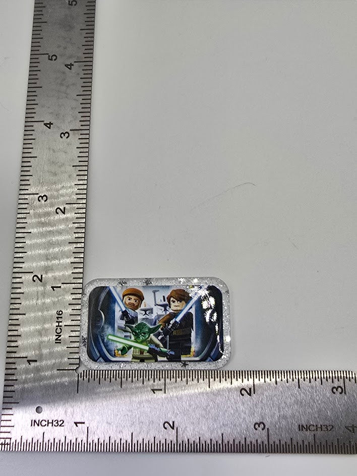 Acrylic Glitter Flatbacks - Lego Clone Wars