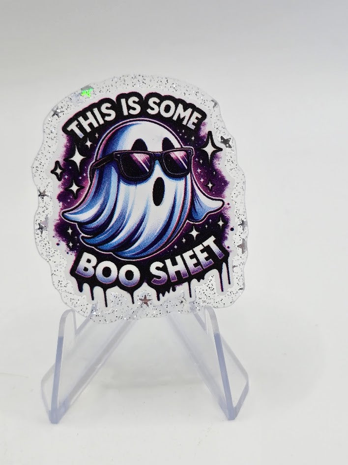 Acrylic Glitter Flatbacks - This Is Some Boo Sheet