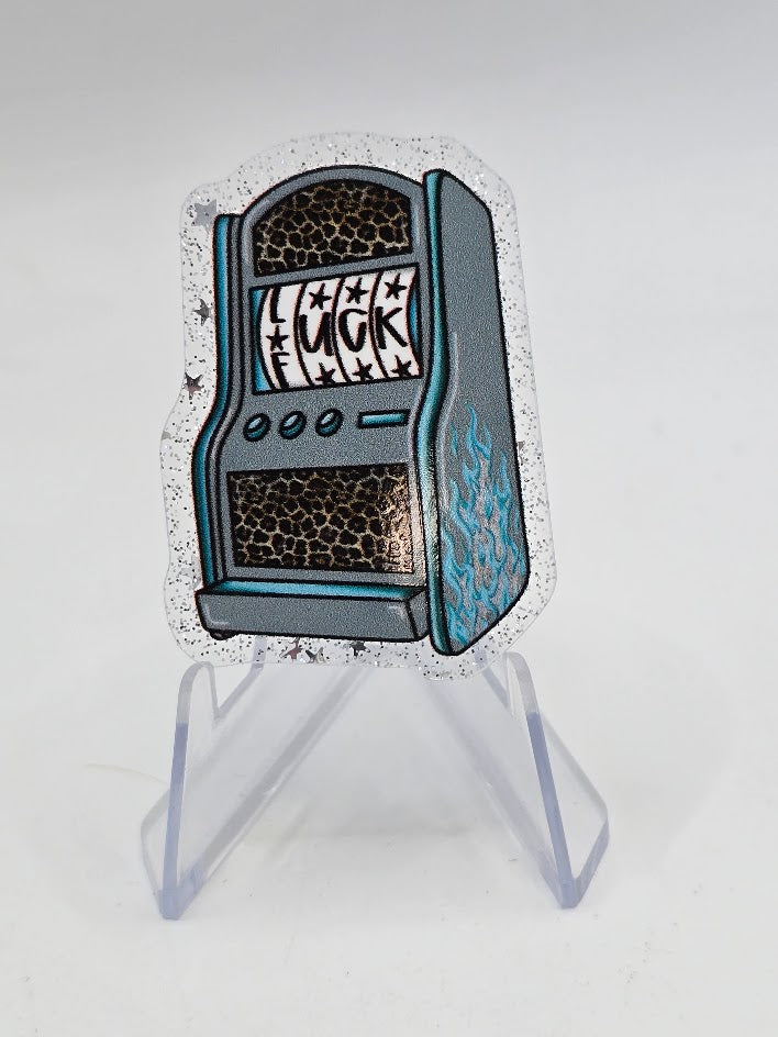 Acrylic Glitter Flatbacks - Luck Or F*ck