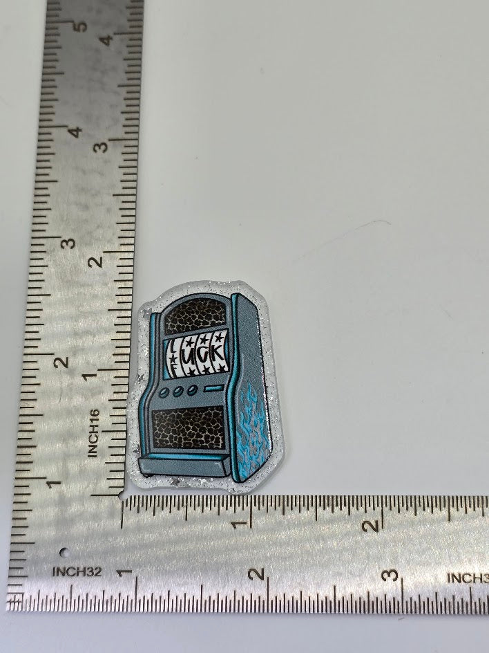 Acrylic Glitter Flatbacks - Luck Or F*ck