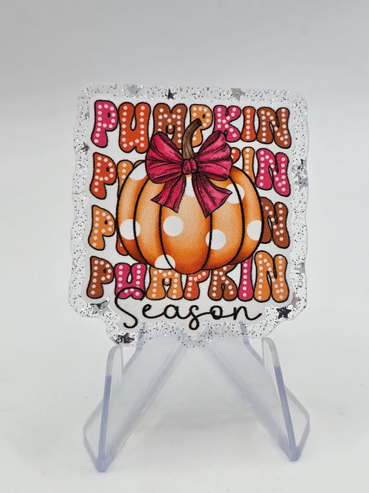 Acrylic Glitter Flatbacks - Pumpkin Season