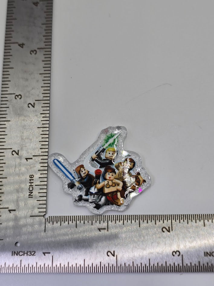 Acrylic Glitter Flatbacks - Lego Star Wars