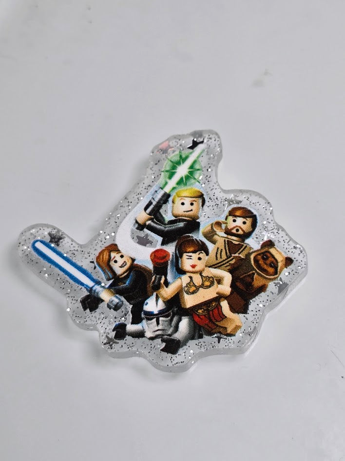 Acrylic Glitter Flatbacks - Lego Star Wars