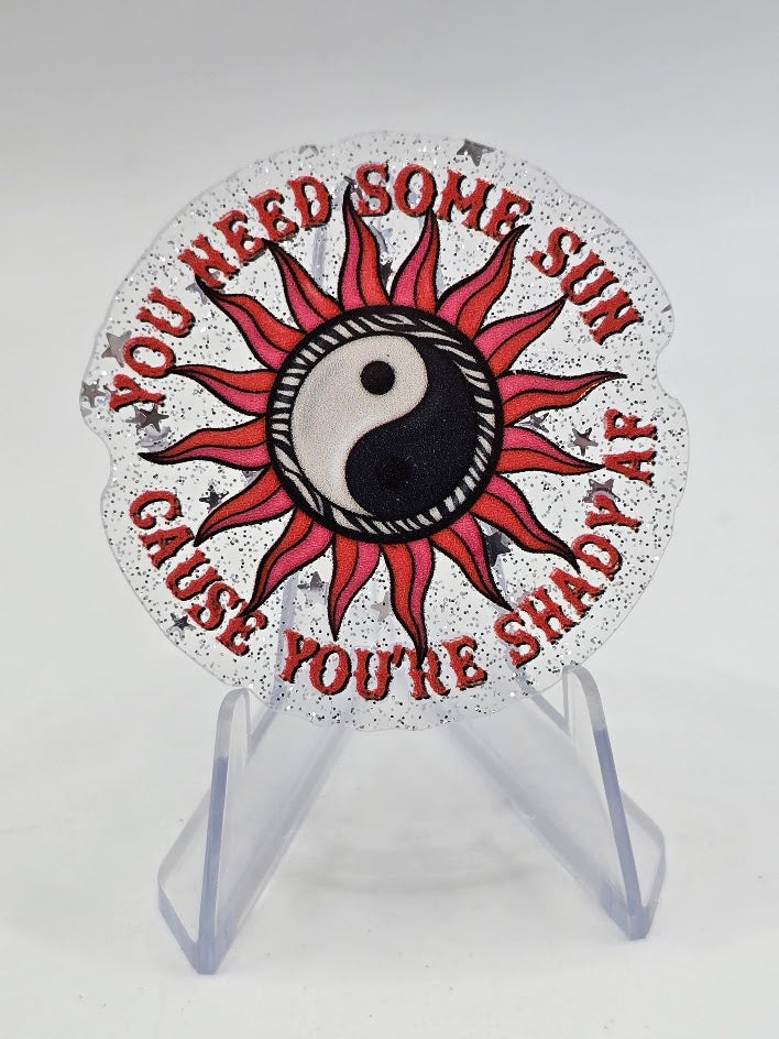 Acrylic Glitter Flatbacks - You Need Some Sun