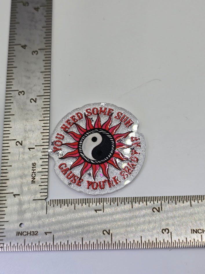 Acrylic Glitter Flatbacks - You Need Some Sun