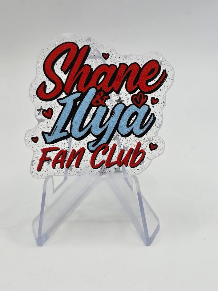 Acrylic Glitter Flatbacks - Shane And Ilya Fan Club