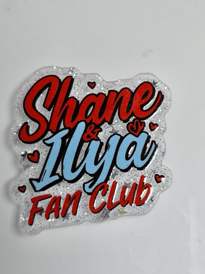 Acrylic Glitter Flatbacks - Shane And Ilya Fan Club