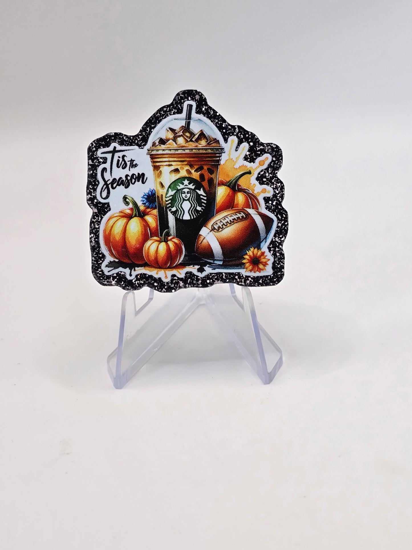 Acrylic Glitter Flatbacks-Tis The Season