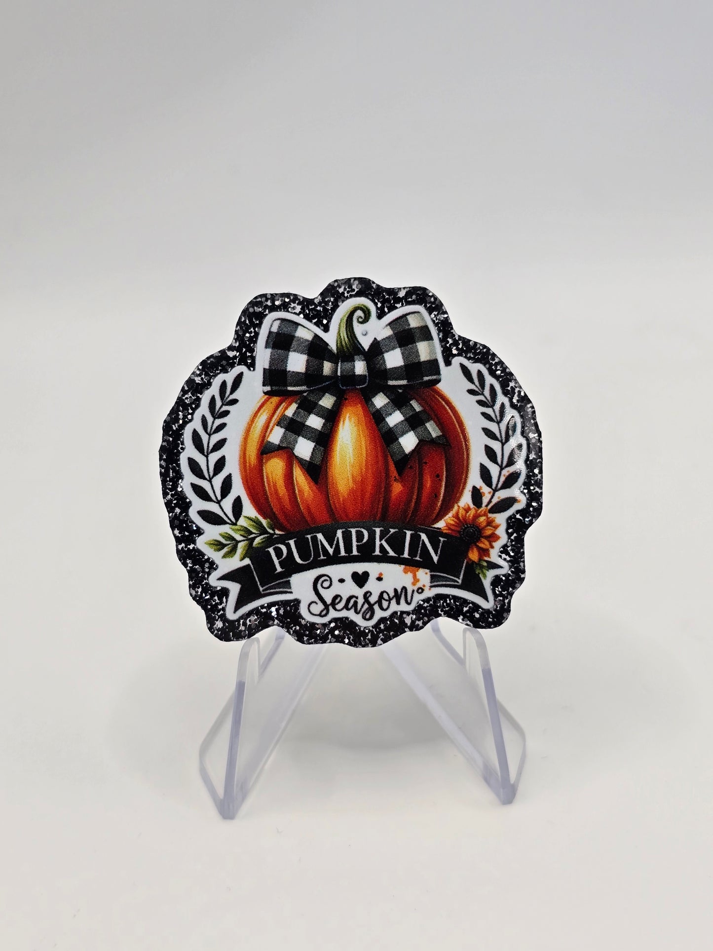 Acrylic Glitter Flatbacks - Pumpkin Season