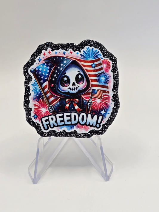 Acrylic Glitter Flatbacks-Freedom
